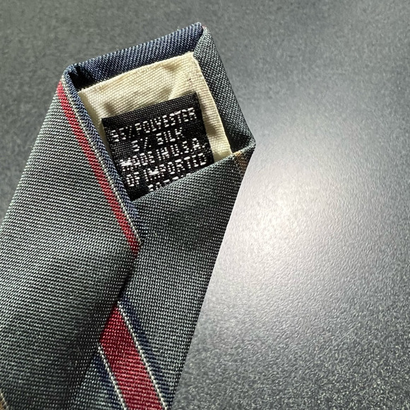 Christian Dior Mens Tie Necktie Multicolor Stripe Tied Wide Classic USA Short - Picture 5 of 9